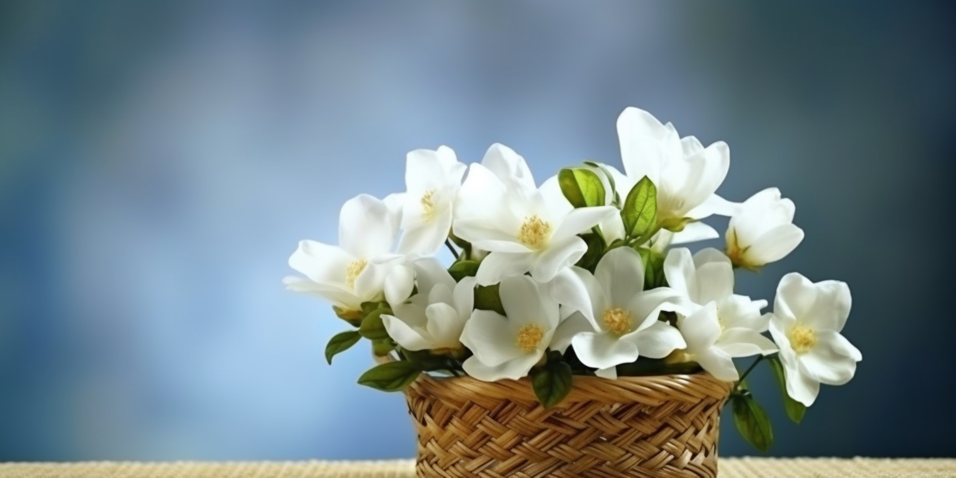 To urocze zdjęcie przedstawia białe kwiatuszki doniczkowe w pełnym rozkwicie. Ich delikatne płatki i subtelny aromat sprawiają, że są one idealne do ozdabiania wnętrz.