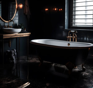 Czarna podłoga w łazience – nowoczesność i elegancja w jednym